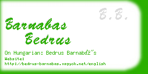barnabas bedrus business card